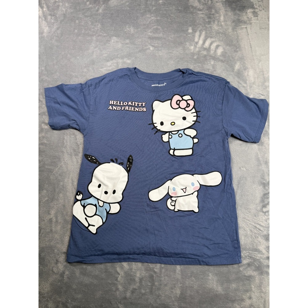 Sanrio Hello Kitty And Friends T Shirt Womens Large Blue Graphic Short Sleeve